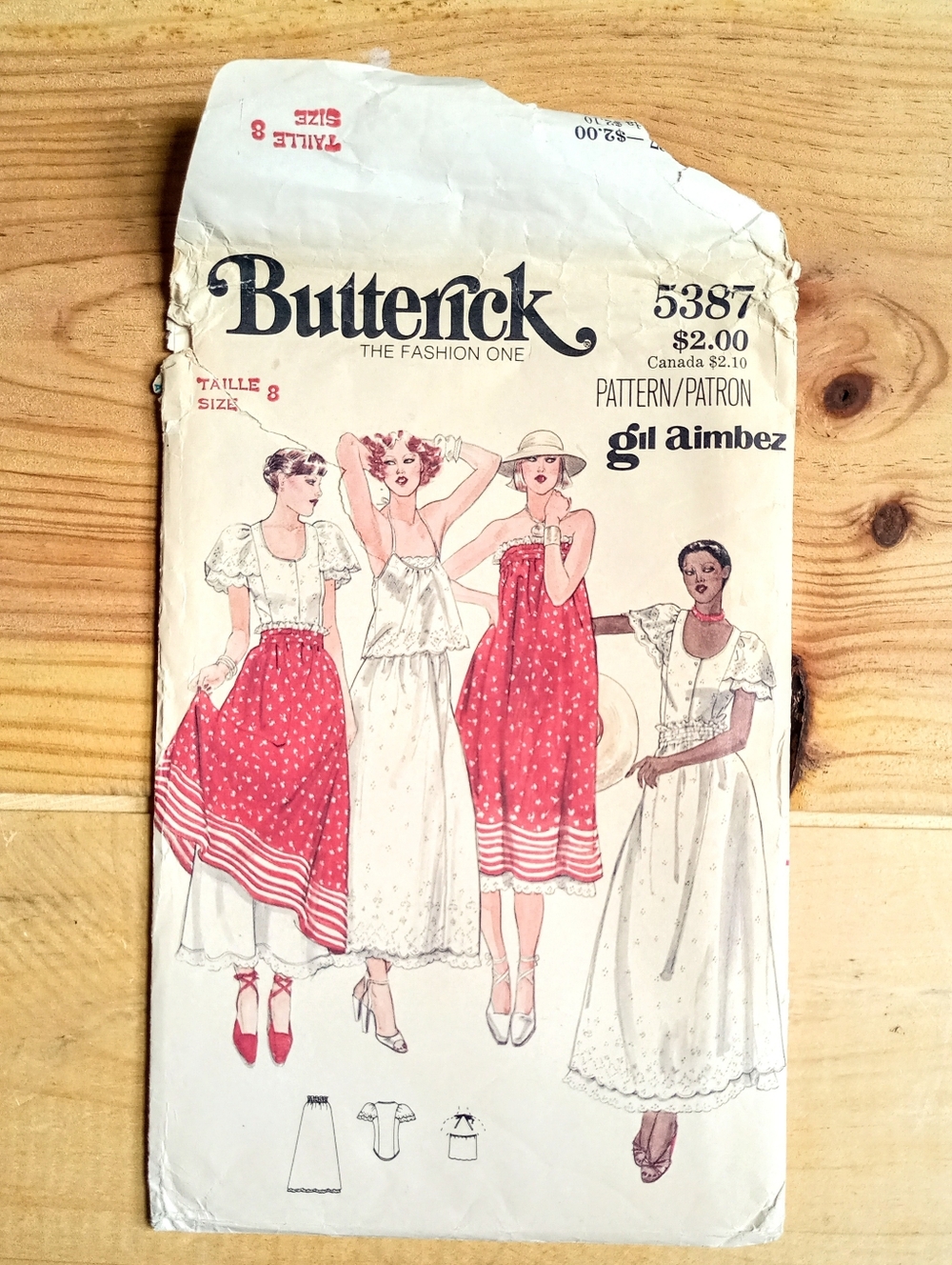 Butterick Women's Red & White Summer Dress Sewing Pattern (5387)
